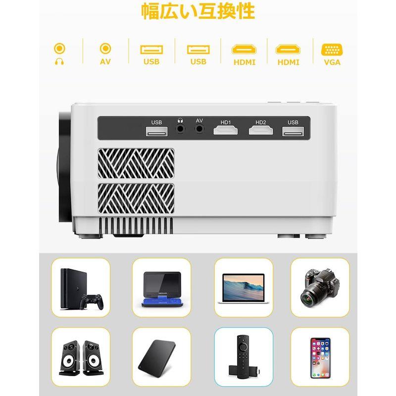 DBPOWER WiFi プロジェクター 9000lm リアル1920×1080P解像度 WiFi接続可 iOS/Android両方対応 交｜br-select-store｜06