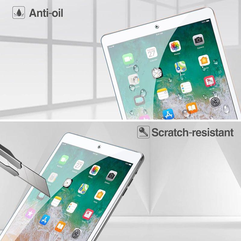 ProCase iPad 9.7インチ フィルム 9H硬度 強化ガラス 画面保護 貼る工具付き 対応端末：iPad 9.7" 2018 20｜br-select-store｜09