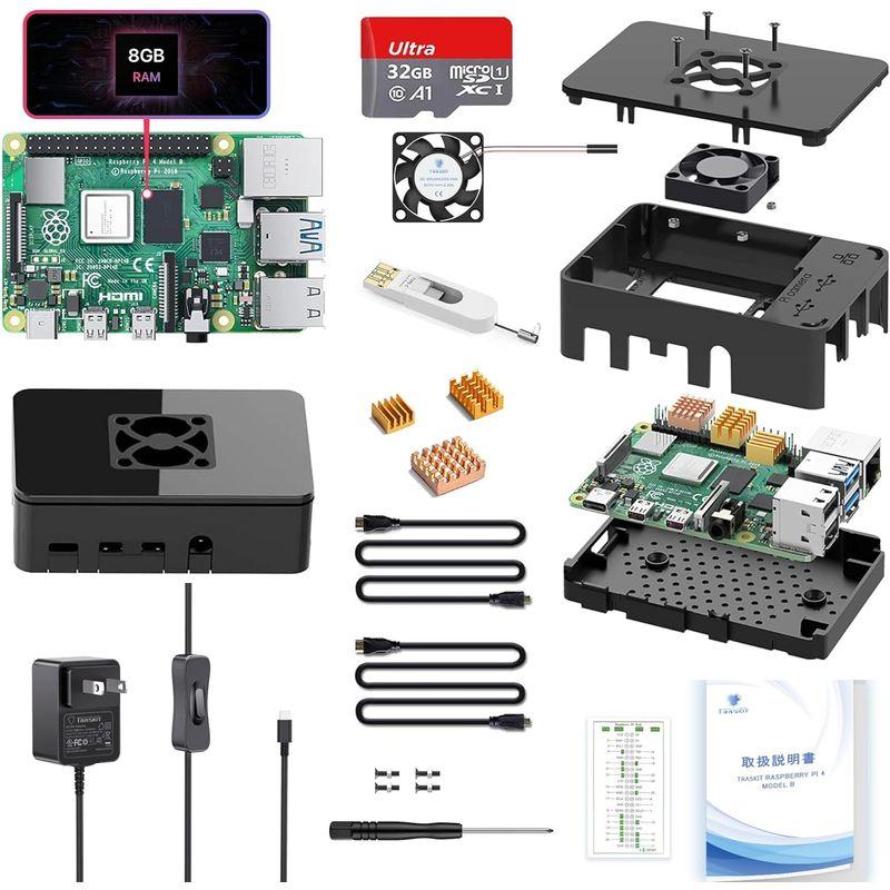 TRASKIT Raspberry Strart Kit/Raspberry Pi 4 /ラズベリーパイ4B（8GB RAM）/MicroS｜br-select-store｜06