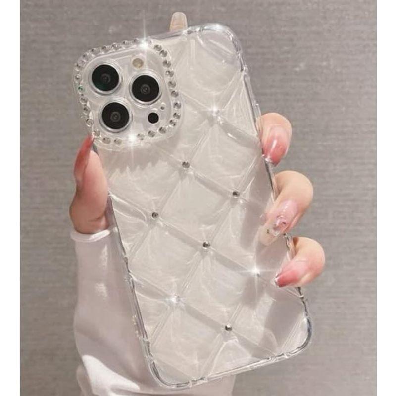 iPhone12ケース シルバーストーン キルティングケース 凸凹 大人 きらきら 可愛い 愛らしい ラブリー 韓国 ファッション スマート｜br-select-store｜04