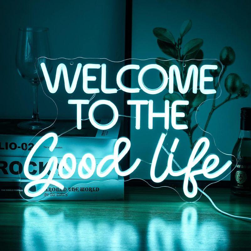 Welcome To The Good Lifeネオンサイン ledネオン看板 ネオン管インテリア 調光可能 ウォール装飾ライト ベッドルー｜br-select-store｜02