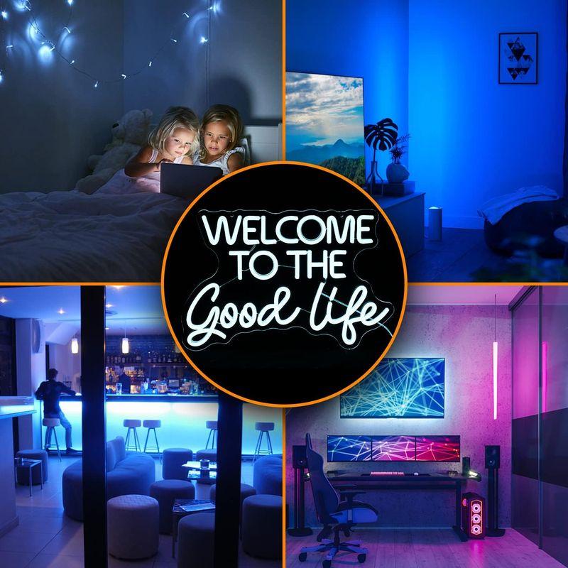 Welcome To The Good Lifeネオンサイン ledネオン看板 ネオン管インテリア 調光可能 ウォール装飾ライト ベッドルー｜br-select-store｜06