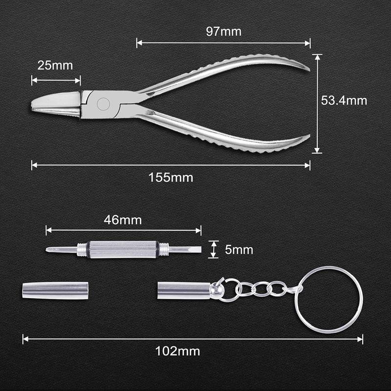 LEONTOOL テンプル用ヤットコ ドライバー付属 メガネ専用 155mm 眼鏡アジャストプライヤー 鼻パッド調整 メガネの加工 修理 工｜br-select-store｜03