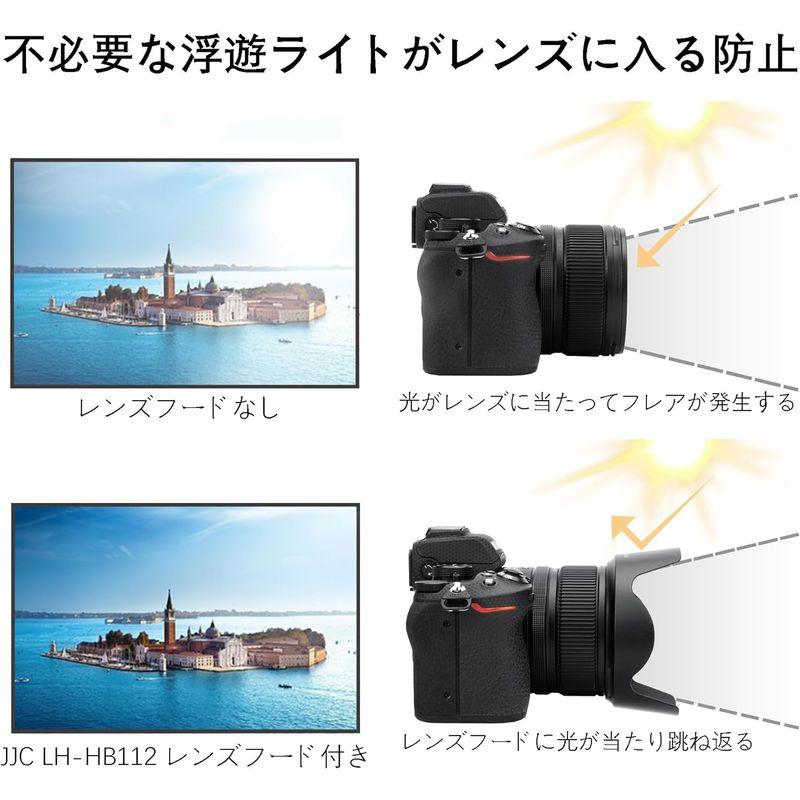 JJC HB-112 レンズフード 可逆式 Nikon NIKKOR?Z?DX?12-28mm?f/3.5-5.6?PZ?VR レンズ 用｜br-select-store｜07