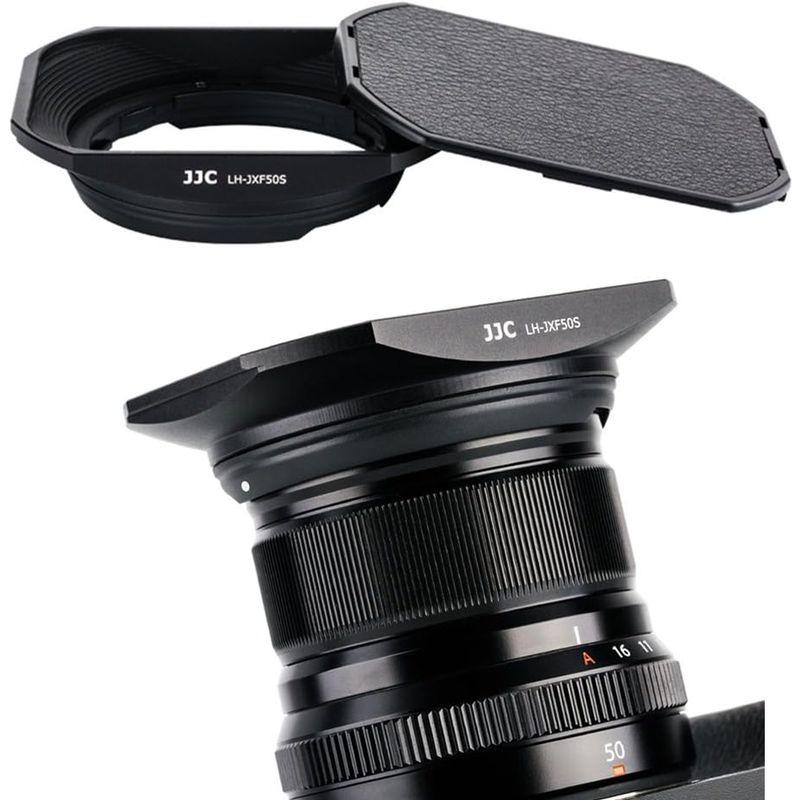 JJC メタル 正方形 レンズフード + フードキャップ Fujifilm Fujinon XF 50mm F2 R WR レンズ 用 X-｜br-select-store｜02