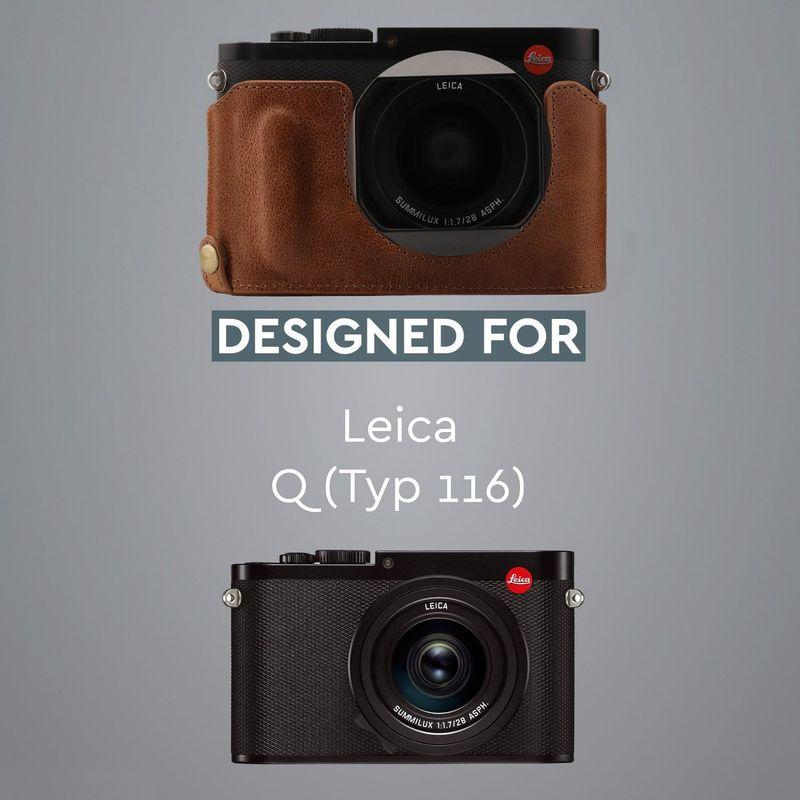 MegaGear Leica Q-P, Q (Typ 116) Ever Ready(エヴァーレディー) 本革 カメラ ケース ストラップ付｜br-select-store｜06