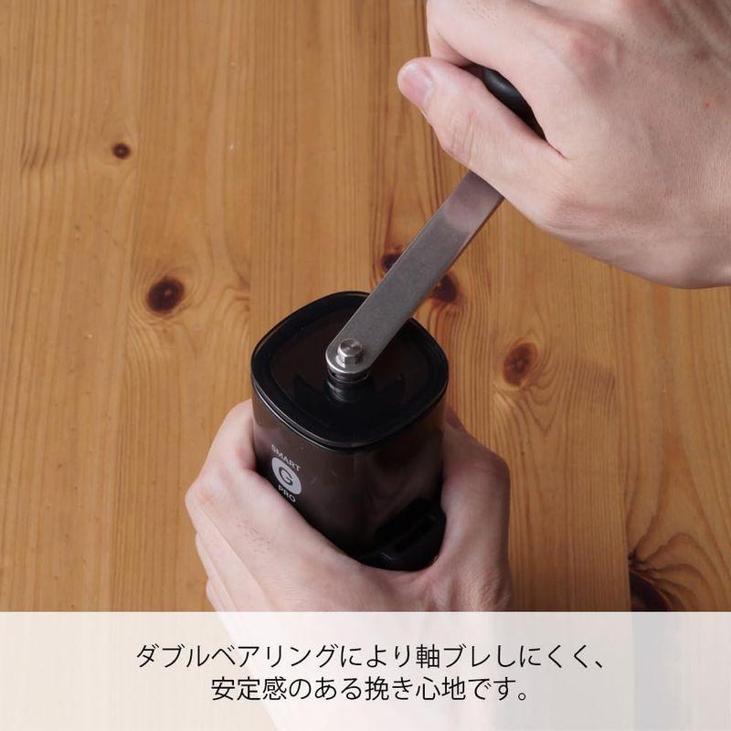 HARIO(ハリオ) コーヒーミル・スマートG PRO コーヒー豆24g 透明ブラック ステンレス刃 分解可能 コンパクト MSGS-2-B｜br-select-store｜03