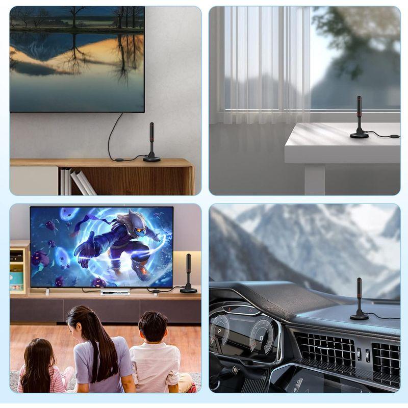 室内アンテナ 4K HD TV テレビアンテナ 430KM 受信範囲 360度全方位受信 デジタル 高性能 高感度 設置簡単 USB式 薄型｜br-select-store｜07