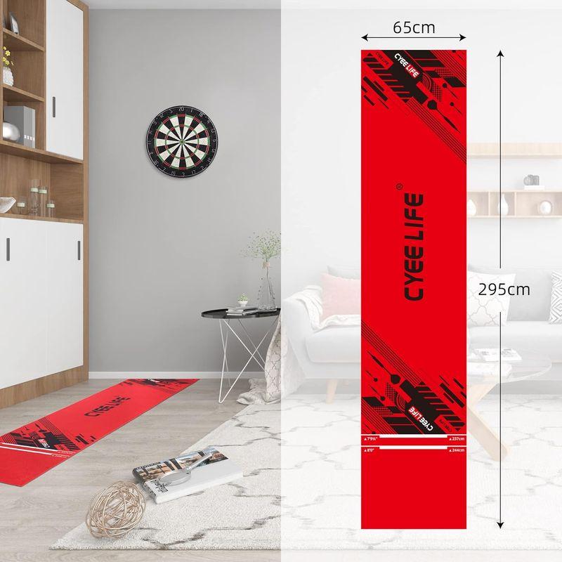 正規品、日本製 CyeeLife ダーツマット，パッド カーペット Dart board Mat，65*295cm