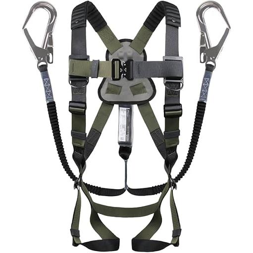 【中古】 Harpye ハーピー フルハーネス型 墜落制止用器具 ブラック 黒 アルミ合金 軽量 フルハーネス ダブルランヤード [2丁掛け] 胴ベルト 胴当てベルト （DW2） Amazon.co.jp: [ハーピー] 【新規格適合完了】 アルミ合金 軽量