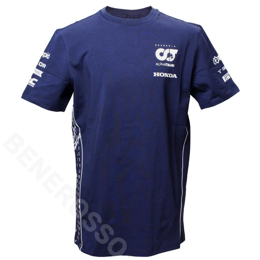 スクーデリア アルファタウリ チーム Tシャツ ネイビー 2023 SAT23026 