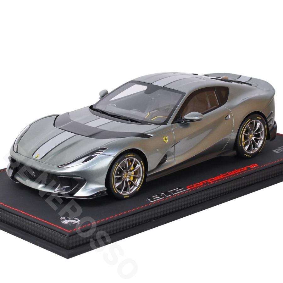 BBR MODELS 1/18スケール フェラーリ 812 コンペティツォーネ 2021 グリージョ コバーン/シルバー ストライプ （ケース付） P18207A1V