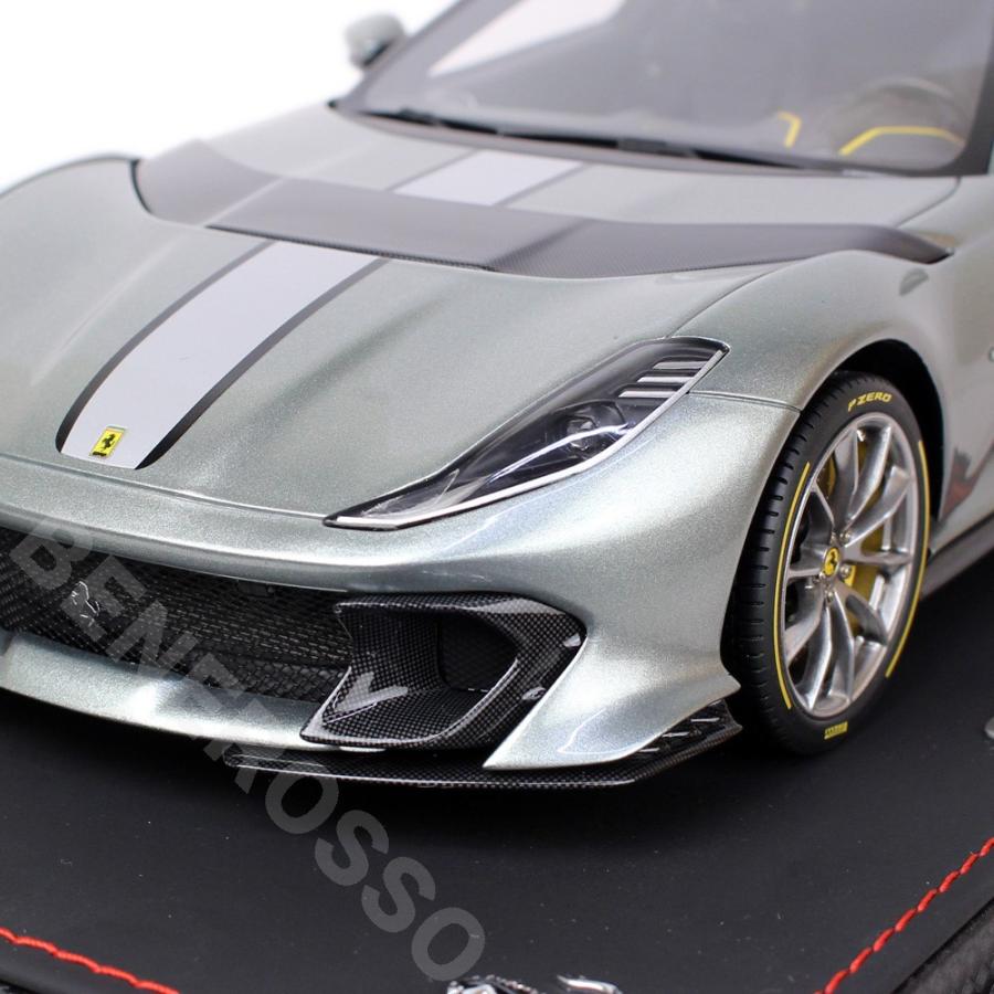 BBR MODELS 1/18スケール フェラーリ 812 コンペティツォーネ 2021 グリージョ コバーン/シルバー ストライプ （ケース付） P18207A1Vの画像