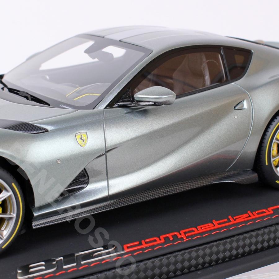 BBR MODELS 1/18スケール フェラーリ 812 コンペティツォーネ 2021 グリージョ コバーン/シルバー ストライプ （ケース付） P18207A1Vの画像