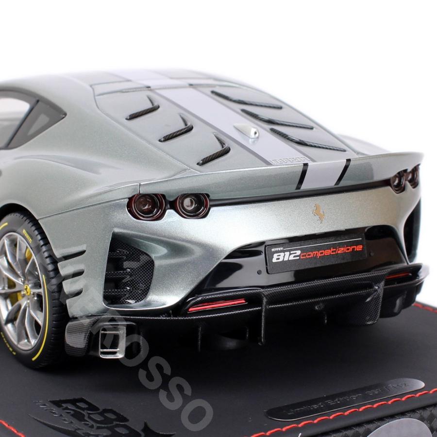 BBR MODELS 1/18スケール フェラーリ 812 コンペティツォーネ 2021 グリージョ コバーン/シルバー ストライプ （ケース付） P18207A1Vの画像