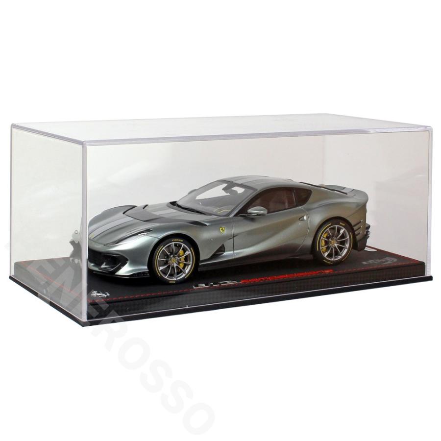 BBR MODELS 1/18スケール フェラーリ 812 コンペティツォーネ 2021 グリージョ コバーン/シルバー ストライプ （ケース付） P18207A1Vの画像