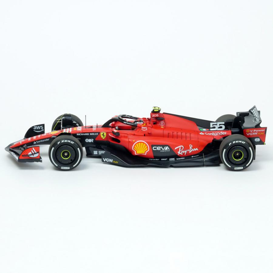 BBR MODELS 1/18スケール フェラーリ SF-23 C.サインツ シンガポールGP 2023 ウィナー レッド PBBR231865_2