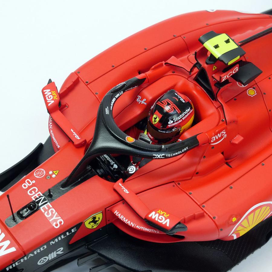 BBR MODELS 1/18スケール フェラーリ SF-23 C.サインツ シンガポールGP 2023 ウィナー レッド PBBR231865_5