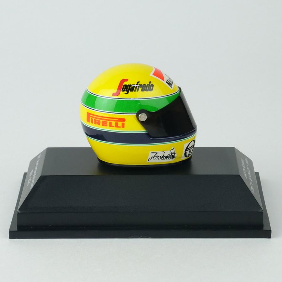 MINICHAMPS 1/8スケール ヘルメット アイルトン・セナ ブラジルGP 1984