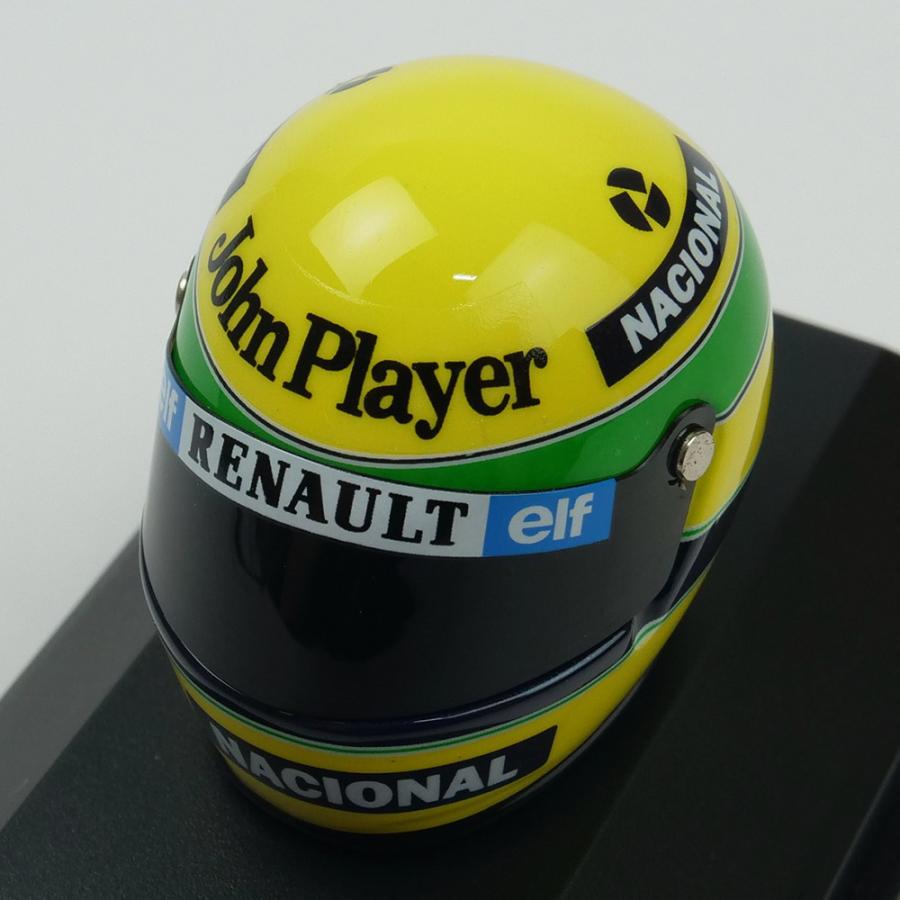 MINICHAMPS 1/8スケール ヘルメット アイルトン・セナ 1985年 F1初優勝