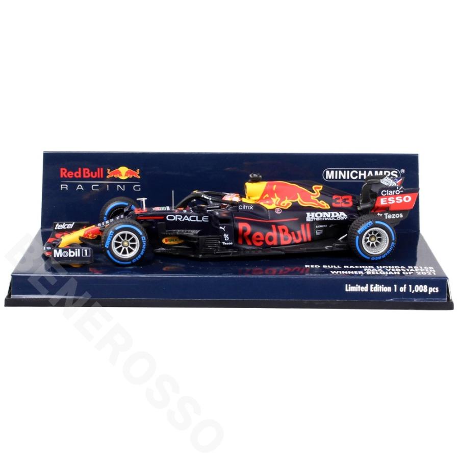 MINICHAMPS 1/43スケール レッドブル レーシング ホンダ RB16B M.フェルスタッペン ベルギーGP 2021 ウィナー 410211333_2