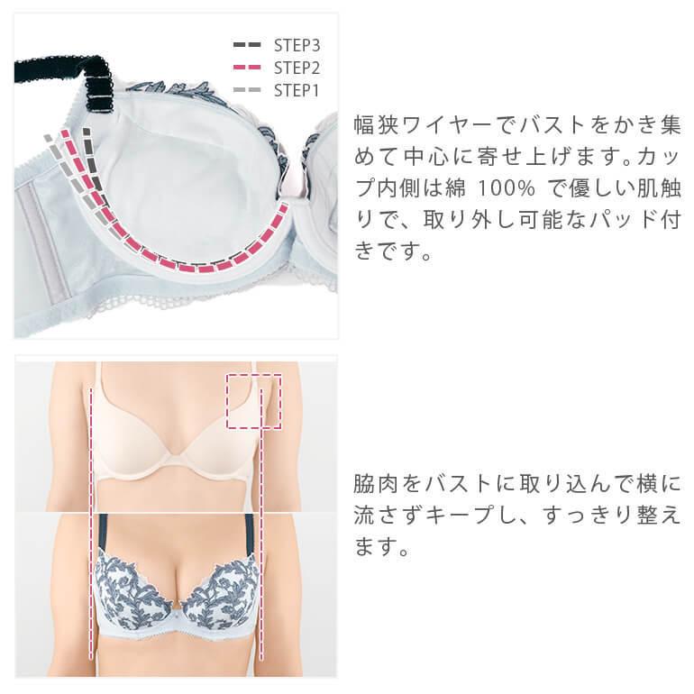育乳ブラ ブラジャー下着 補整 補正 谷間 バストアップ ブラデリス Bradelis Bradelis Brny ローズステップ2ブラ21s1 ローズタイプ Ca ブラデリスニューヨーク直営店 通販 Yahoo ショッピング