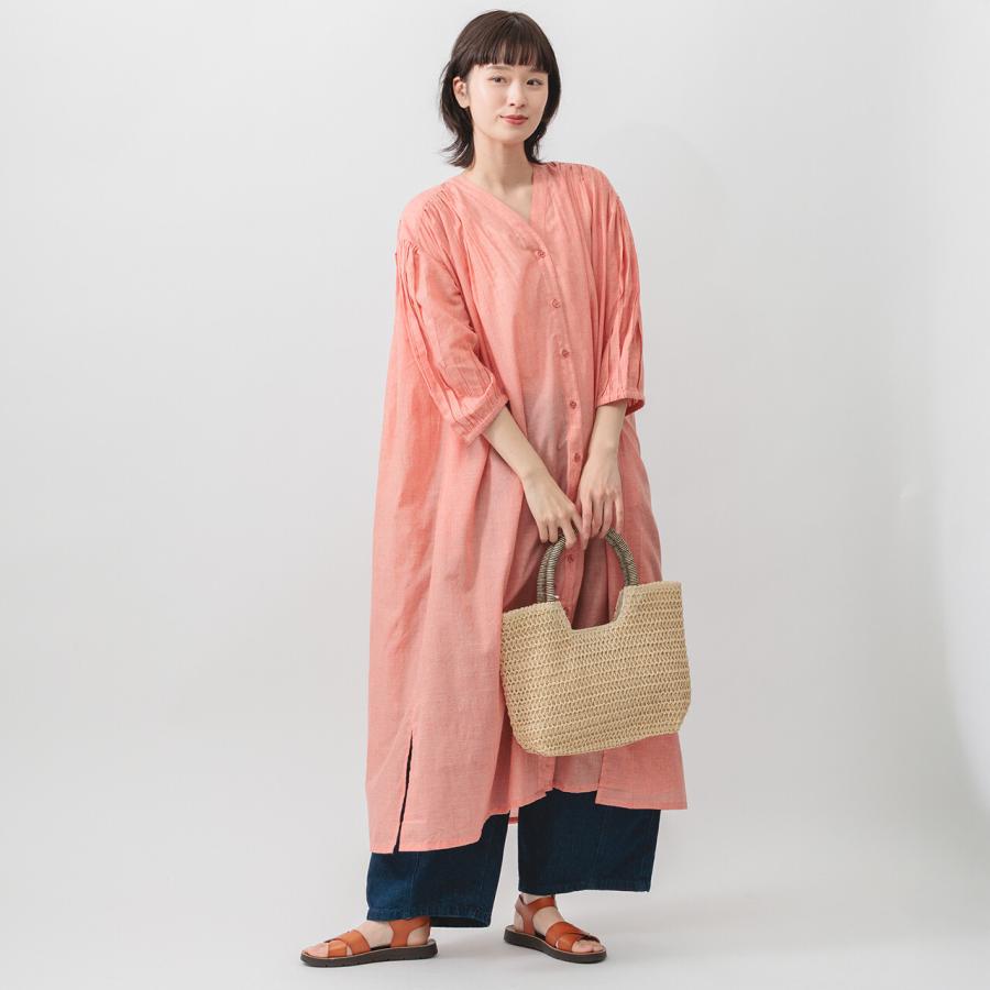 M.M.O. ふんわり素材◎体系カバーも叶う羽織り Vネック シャツ ワンピース COT2750 服 大人の ナチュラル ゆったり きれいめ シンプル カジュアル 大人女子 |  | 01