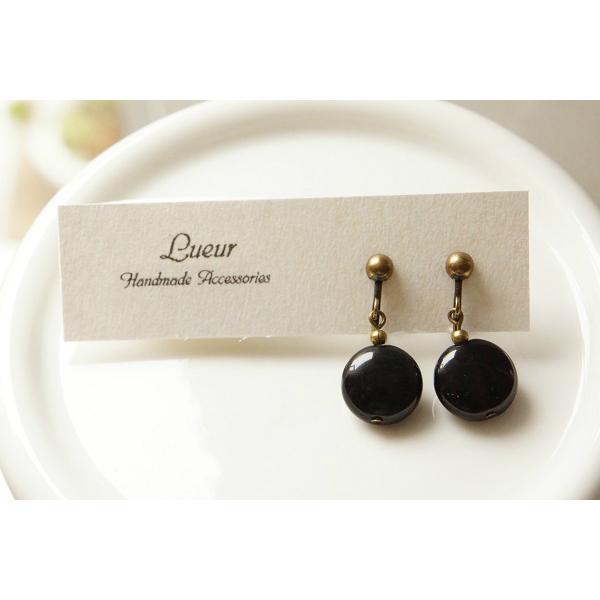 Lueur ハンドメイド 作家 レインボーオブジディアン イヤリング L23 アクセサリー made in japan ナチュラル きれいめ シンプル 天然石 丸 一粒 ジュエリー |  | 01