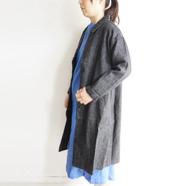 nachukara ナチュカラ リネン 麻 デニム ステンカラー コート NK12891