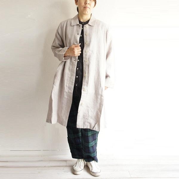 nachukara ナチュカラ リネン 麻 ステンカラー コート NK72111 服 大人 