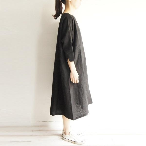 nachukara ナチュカラ リネン 麻 ビッグ シルエット ワンピース