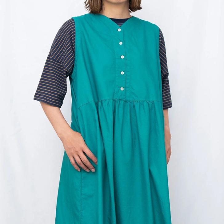 SUN VALLEY サンバレー コットン 綿 オックス 2WAY ノースリーブ 日本製品染め ワンピース SK5052257 sunvalley 服 大人の ナチュラル ゆったり きれいめ 大人服 | SUN VALLEY | 03