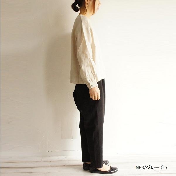 リネン 麻 ラミー ラチネ 起毛 切替 プルオーバー tukuroi by SUN VALLEY -ツクロイ by サンバレー TK210206 sunvalley 服 大人の ナチュラル ゆったり 大人 | SUN VALLEY | 01