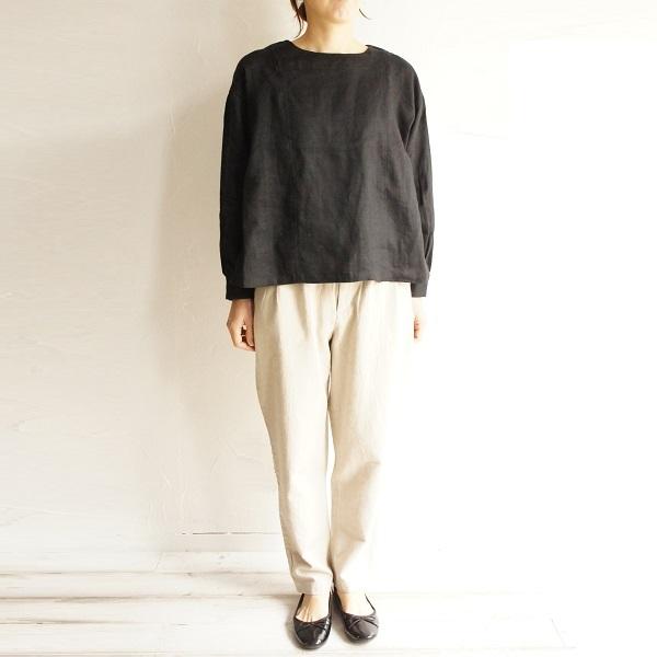 リネン 麻 ラミー ラチネ 起毛 切替 プルオーバー tukuroi by SUN VALLEY -ツクロイ by サンバレー TK210206 sunvalley 服 大人の ナチュラル ゆったり 大人 | SUN VALLEY | 10