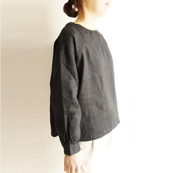リネン 麻 ラミー ラチネ 起毛 切替 プルオーバー tukuroi by SUN VALLEY -ツクロイ by サンバレー TK210206 sunvalley 服 大人の ナチュラル ゆったり 大人 | SUN VALLEY | 07