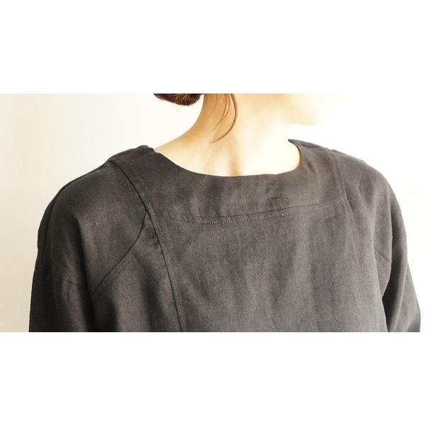 リネン 麻 ラミー ラチネ 起毛 切替 プルオーバー tukuroi by SUN VALLEY -ツクロイ by サンバレー TK210206 sunvalley 服 大人の ナチュラル ゆったり 大人 | SUN VALLEY | 09