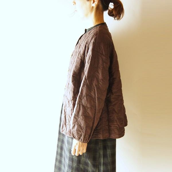 tukuroi ツクロイ SUN VALLEY サンバレー コットン ローン 中わた 刺繍 キルティング ノーカラー ジャケット TK801237 服 大人の ナチュラル ゆったり きれいめ | SUN VALLEY | 01