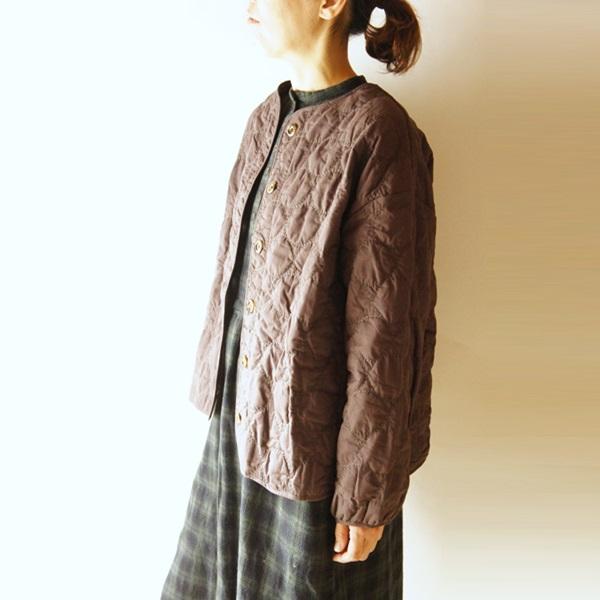 tukuroi ツクロイ SUN VALLEY サンバレー コットン ローン 中わた 刺繍 キルティング ノーカラー ジャケット TK801237 服 大人の ナチュラル ゆったり きれいめ | SUN VALLEY | 07
