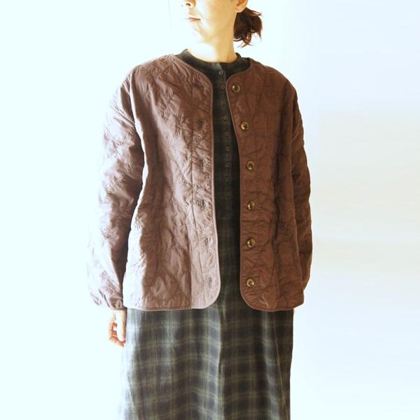 tukuroi ツクロイ SUN VALLEY サンバレー コットン ローン 中わた 刺繍 キルティング ノーカラー ジャケット TK801237 服 大人の ナチュラル ゆったり きれいめ | SUN VALLEY | 08