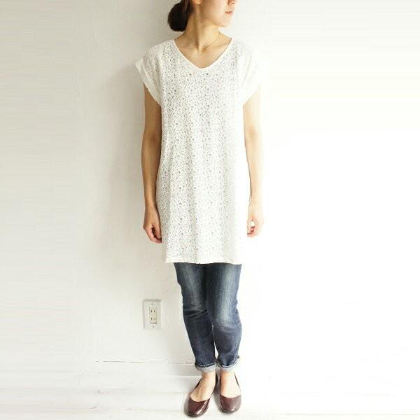 刺繍 レース ワンピース チュニック denicher デニシェ TO2927 made in japan 服 大人 ナチュラル ゆったり きれいめ シンプル カジュアル
