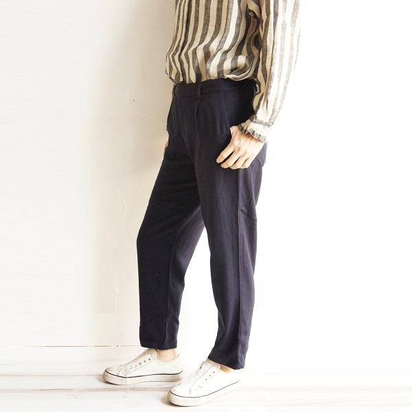 ウール タック テーパードパンツ ubasoku ウバソク 服 大人 ナチュラル ubasoku ウバソク ウール タック テーパードパンツ ub0711 服