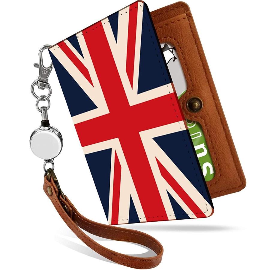 パスケース リール付き 国旗 イギリス かっこいい 世界の国旗 二つ折り 定期入れ 2枚 3枚 4枚 カードケース カード入れ イギリス国旗 005 Braggart 通販 Yahoo ショッピング