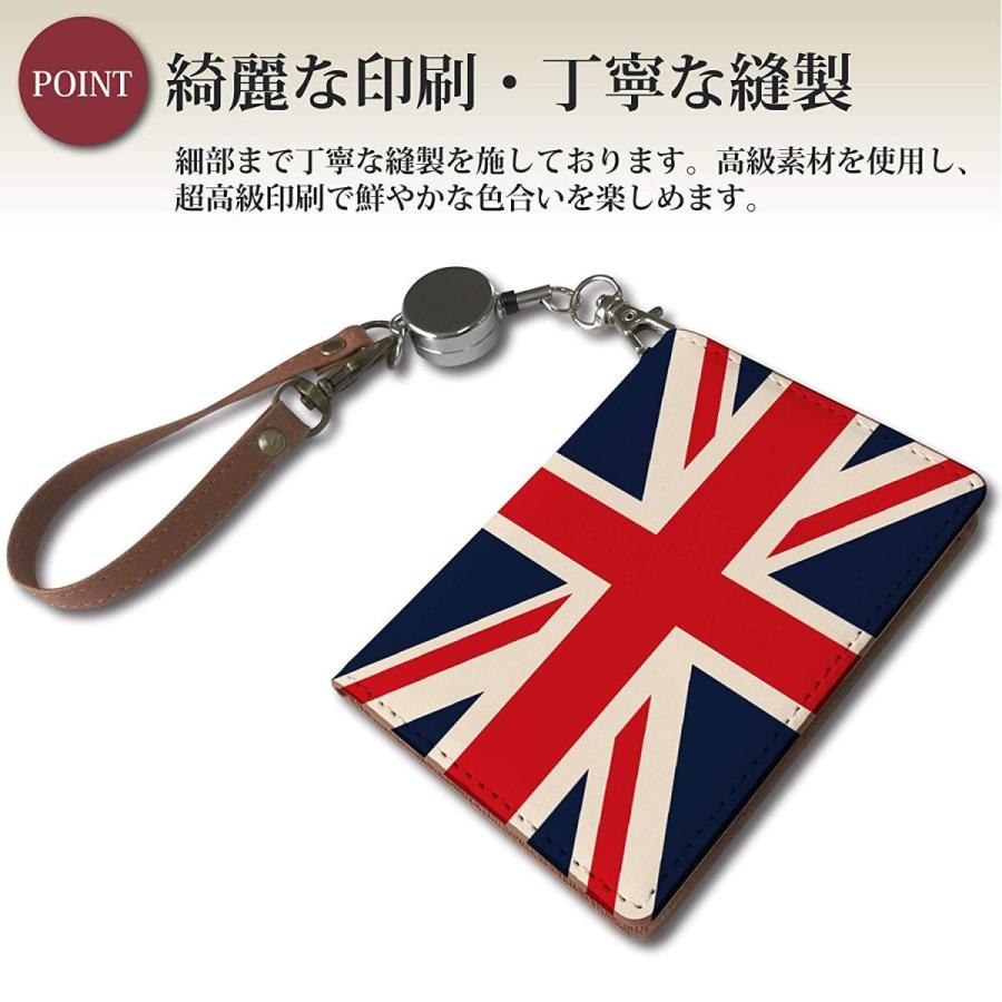 パスケース リール付き 国旗 イギリス かっこいい 世界の国旗 二つ折り 定期入れ 2枚 3枚 4枚 カードケース カード入れ イギリス国旗 005 Braggart 通販 Yahoo ショッピング