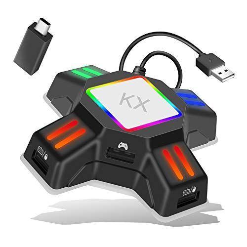 キーボード マウス接続アダプター ゲームコンバーター ゲーミングコントローラー変換 アダプター コンバータ マウスコンバーター 操作簡単 コ 世界の