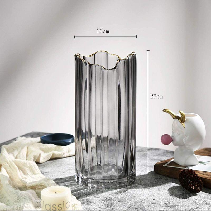 上等な ガラスベース 花瓶ガラス 大 25cm 花器 フラワーベース ガラスボトル 透明 北欧 アレンジ インテリア 水栽培 生け花 造花 おしゃれ 花瓶 花器 Www We Job Com