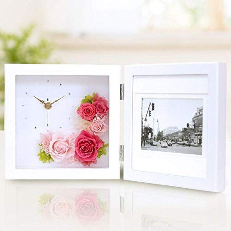 プリザーブドフラワーフォトクロック Arvo Arvo ホワイト ピンク ならショッピング ランキングや口コミも豊富なネット通販 更にお得なpaypay残高も スマホアプリも充実で毎日どこからでも気になる商品をその場でお求めいただけます 家具