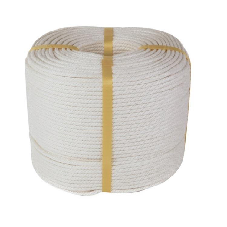 ロープ　ビニロン金剛打　白　5ミリ　長さ300メートル 金剛打ち ビニロンロープ 5mm 300M 巻き : Braiding Co