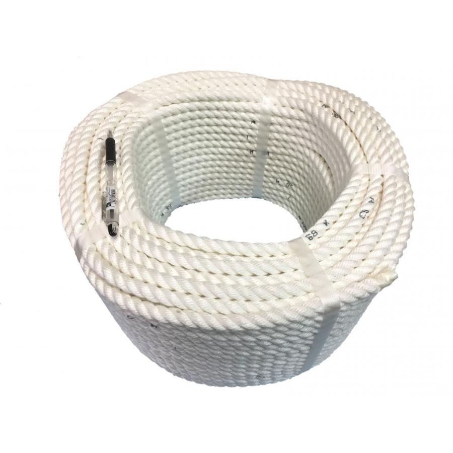 三つ打ち 目盛り付き ロープ　12mm　100M(11165円)