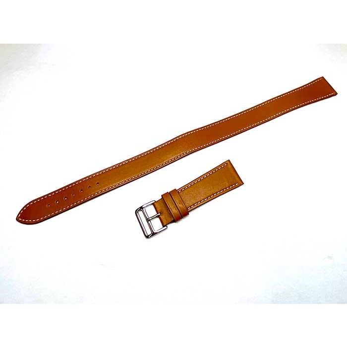 【HERMES】ブラウンレザー 時計ベルト 腕時計用ベルト 24mm バンド HERMES エルメス 対応 互換 交換用