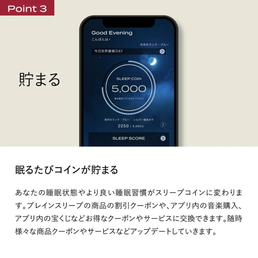 ブレインスリープ 睡眠計測デバイス コイン : BRAIN SLEEP Yahoo!店